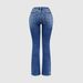 Cross-border Foreign Trade European And American Street Fashion Raw Edge Stretch Jeans, Women's Slightly Spicy Bootcut_ecoleips.com