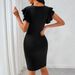 European And American Cross-border 2026 New Solid Color Round-neck Elegant Slim-fit Dress For Women, Summer_ecoleips.com