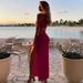Women's Sexy Lace-Up Hollow Long Skirt Slit Dress Oblique Collar Suspender European American Style Hot Selling 2024_ecoleips.com