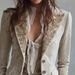 Women's Velvet Blazer Long Sleeve Printed Lapel Flared Cuffs With Pockets Fashion Outerwear_ecoleips.com