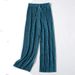 Women's Pleated Loose Ice Silk Korean Casual Cropped Pants Wide Leg Trouse Lady Girl Classic Sports Wear Girls Clothes Black Top_ecoleips.com