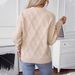 Drizzle Women's Diamond Pullover Sweater Round Neck Loose Fit Autumn Winter New Knitted Top Style_ecoleips.com