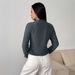 AD711 Fashionable Stand Collar Long Sleeve T-shirt Women, Fall/Winter 2025 New Slim Fit Sports Sweatshirt With Zipper_ecoleips.com