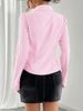 Spring New Fashion Casual Versatile V-Neck Striped Long Sleeve Shirt_ecoleips.com