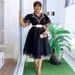 Women's Clothing Large Size V Neck Hip Skirt High Waist Bubble Bead Dress With Belt_ecoleips.com