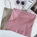 Women's Solid Color Seamless Suspender Breast Wrapped One-piece Breast Pad Strapless Beautiful Back Bottom Layer Inner Vest_ecoleips.com
