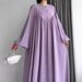 Muslim Dress Women Elegant Middle Eastern Muslim Abaya – Flowy Skirt Modest Dress For Women (S-XXL)_ecoleips.com