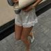 Women Satin Shorts Lace Trim Mini Micro Shorts Pajamas Shorts Elastic Waist Pj Bottoms Kawaii Harajuku Sleepwear Pyjama_ecoleips.com