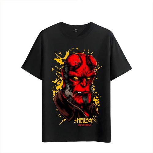 Women's T-Shirts T-shirt Muscle Freaks Hellboy Cartoon Style Hell Boy Comic_ecoleips.com