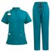 Men And Women Stand Collar Zipper Hand Washing Clothes Nurse Clothes Work Clothes Suit Doctor Nurse Beauty Salon SPA Work Clothes_ecoleips.com