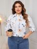 Women's Clothing Long Sleeved Shirts Tops Fashion Prints Fat Mm Large Size Shirts_ecoleips.com