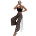 Women's INS Trendy Leopard Print Casual Wide Leg Pants Elastic Waist Loose Fit Bottoms_ecoleips.com