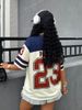2025 Women Summer New Los Angeles No.23 Fashion V-Neck Tee Comfortable And Versatile Top Y2K Street Retro Hip Hop Sports Jersey_ecoleips.com