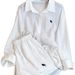 Women's Linen Pajama Set, Lightweight 2 Piece Button-Down Shirt & Shorts, Breathable Casual Loungewear With Embroidery, For Sleepwear & Daily Home Wea_ecoleips.com