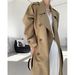 ng2510292 Khaki Trench Coat For Women, Mid-Length, 2025 Spring New Oversized British Style, High-End Feel, Petite Size_ecoleips.com