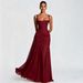 Summer Elegant Women's Dress Style Solid Color Sleeveless Waist Cinching Cross Border Fashionable Suspender Gown_ecoleips.com