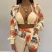 Female Clothing Sexy Printed Suspender Shirt Shorts Three-piece Suit For Women_ecoleips.com
