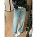 American Style High-Waisted Rhinestone Straight Wide Leg Jeans For Women Loose Fit Slimming Versatile Denim Spring 2026 New_ecoleips.com