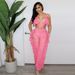 Women's Clothing Summer New Women's Sexy Tassel Knitted Pants Suit_ecoleips.com