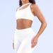 Women's Clothing Seamless High Elastic Matte Nylon Sports Bra Oblique Shoulder Backless Sports Bra Yoga Bra_ecoleips.com