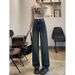Women's Straight-leg Jeans, 2026 New Model, High-waisted, Petite-friendly, Wide-leg Pants, Leg-lengthening Design,_ecoleips.com