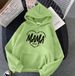spring And Autumn New Model I2024 Fleece-lined Oversized Sweatshirt For Women, Large Size Loose Student_ecoleips.com
