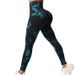 Women's Clothing Spot Seamless Tie Dye Yoga Pants Women's High Waist Peach Hip Fitness Nine Point Pants Sports Tight Bottoming Trousers_ecoleips.com