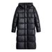 Women's Long Hooded Thermal Graphene Padded Coat - Winter Warm Loose Fit Jacket With Pockets, Black, Plus Size Available_ecoleips.com