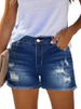 K High Waisted Denim Shorts For Women, New Style With Ripped Holes To Show Off Thinness, Versatile With Frayed Edges_ecoleips.com