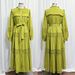 Women's Clothing Long Skirt Muslim Women's Lace Hollow Stitching Wood Ear Edge Stand Collar Dress_ecoleips.com