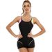 Women's Clothing One Piece Swimsuit Conservative Color Matching_ecoleips.com