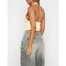 Women Sexy Halter Deep V Neck Backl Crop Tank Top Open Back Sleevel Slim Fit Y2k Summer Tops_ecoleips.com
