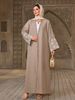 2025 Spring Summer New Arrival Abaya Muslim Fashion Flower Embroidery Elegant Cardigan Long Dress_ecoleips.com