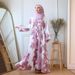 Women’s Clothing New Style Printed Long Skirt Printed Pleated Lantern Sleeves Loose Casual Robe Dress_ecoleips.com