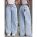 Women's Clothing High Street Fashion Brand Designer Jeans Summer New High Waist Straight Loose Casual Long Pants_ecoleips.com