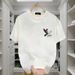 Women's Clothing Cotton Short Sleeved T Shirt Men's Summer Round Neck Fashionable Temperament Versatile Loose Printed Top_ecoleips.com