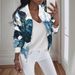 Fall New Baseball Collar Printed Jacket For Women, Zippered Versatile Outerwear Top_ecoleips.com