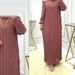 Muslim Dress Women Elegant High-Neck Maxi Dress With Belt – Modest Loose Fit Dress For Women (Navy, Green, Burgundy, Nude & Black, S-2xl)_ecoleips.com