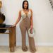Women's Clothing V Neck Sleeveless Slim Jumpsuit Fashion Women's Casual Sexy Trousers_ecoleips.com