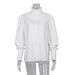 Women's Long-Sleeved White Shirt With Chinese-Style Stand Collar, Elegant For Work, Casual, And Fashion_ecoleips.com