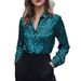 Women's Sexy Leopard Print Shirt Single Breasted Long Sleeved Top American Style Spring Autumn New Fashion_ecoleips.com
