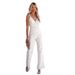 Women's Clothing American Style Women's Deep V Neck Backless Jumpsuit Long Solid Color Slim Fit Sleeveless Jumpsuit For Women_ecoleips.com