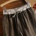 Suitable For All Seasons Mountain Tea Ripe Biwen Dyed Fine Cotton Linen Wide-Leg Loose Literary Casual Pants Women 2024 New Style_ecoleips.com
