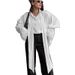 Autumn/Winter Fashionable Commuting Loose-Sleeved Shirt With Ribbon Design, French-Style White Blazer For Women_ecoleips.com