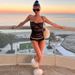 European And American Style 2024 Spring Women's New Strapless Backless Mesh Patchwork Ruched Slim Fit Bodycon Hot Dress_ecoleips.com