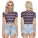 2021 New . Women's Clothing Cross-Border American Independence Day Print Slim-Fit Short-Sleeve Cropped T-Shirt_ecoleips.com