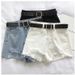 High-Waisted Slimming Ripped Denim Shorts for Women Korean Style Loose Fitting Wide Leg A-Line Hot Pants Perfect for Summer 2020_ecoleips.com