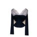 ng2510292 Carefully Selected Pure Desire Hot Girl Mesh Patchwork Long Sleeve T-Shirt For Women, 2025 Autumn, High-End Slim Fit,_ecoleips.com