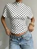 Summer New Women's Polka Dot Print Short Top T-Shirt Hot Girl Clothing_ecoleips.com