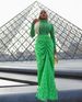 K Women's New Mesh Top Pleated Slim Fit Long Skirt Two-piece Set_ecoleips.com